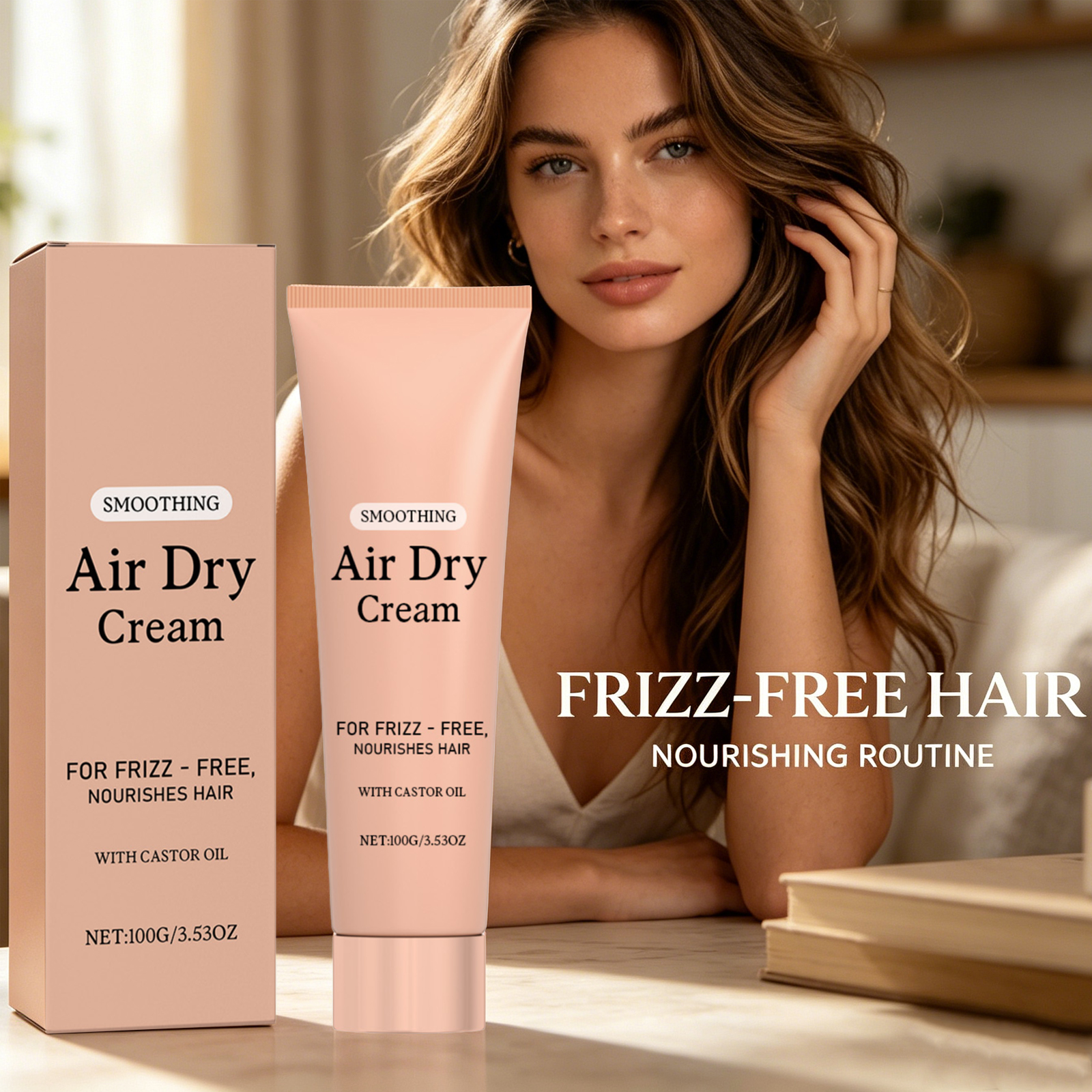 Coconut Wax Flake - Smoothing Air Dry Cream with Castor