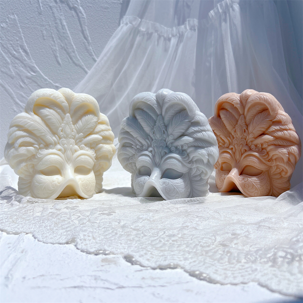Candle Making Workshop - Mardi Gras Masks Candle Silicone Mold