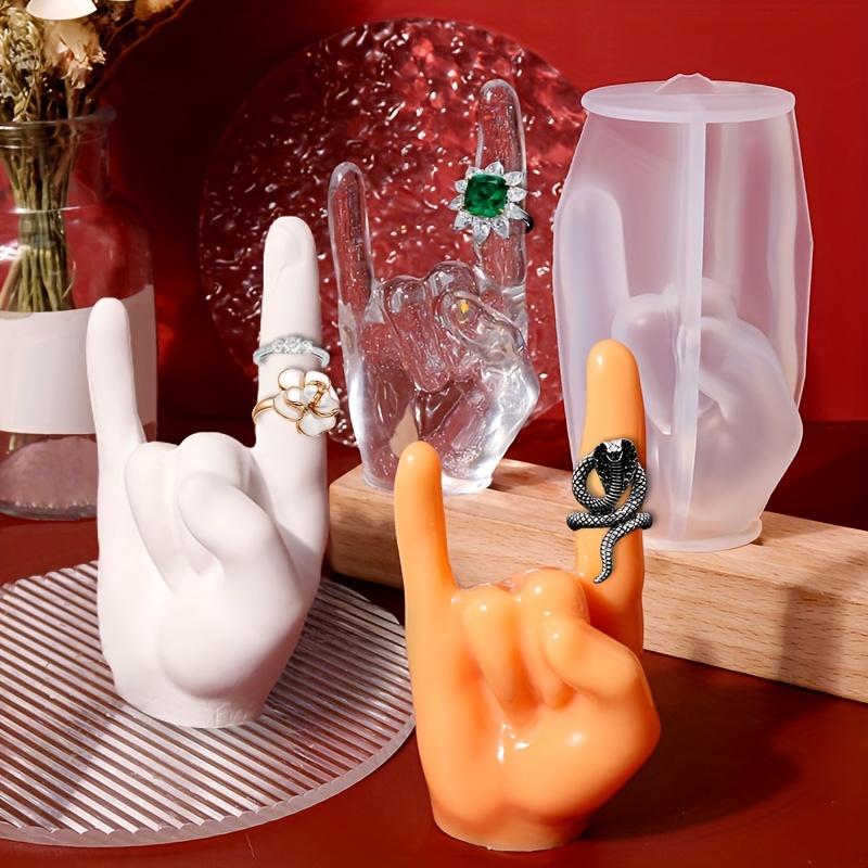 Candle Making Tutorial - 1pc Large Rock Gesture Silicone Mold