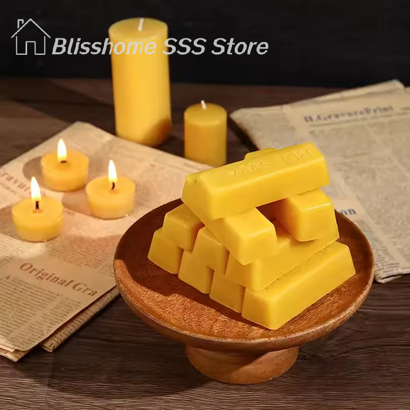【S】4/8Pcs Pure Beeswax Blocks, - Candle Making Material review and price