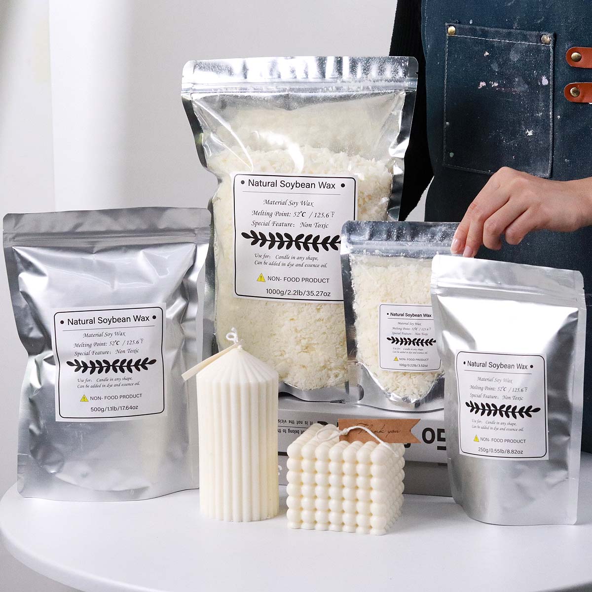 100/250/500/1000g Natural Soy  - Candle Making Material review and price