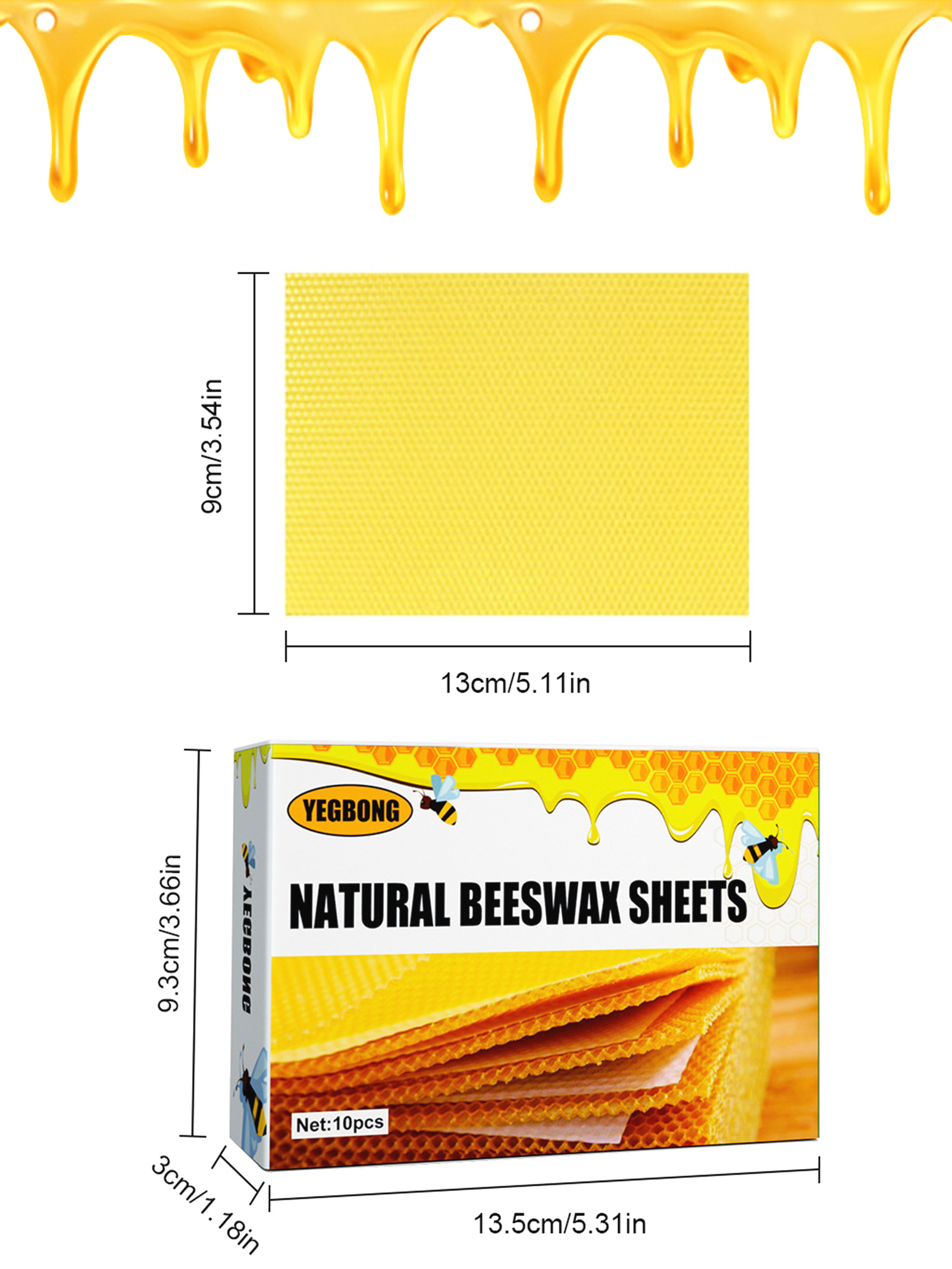 10Pcs Natural Honeycomb Bee Wa - Candle Making Workshop review and price
