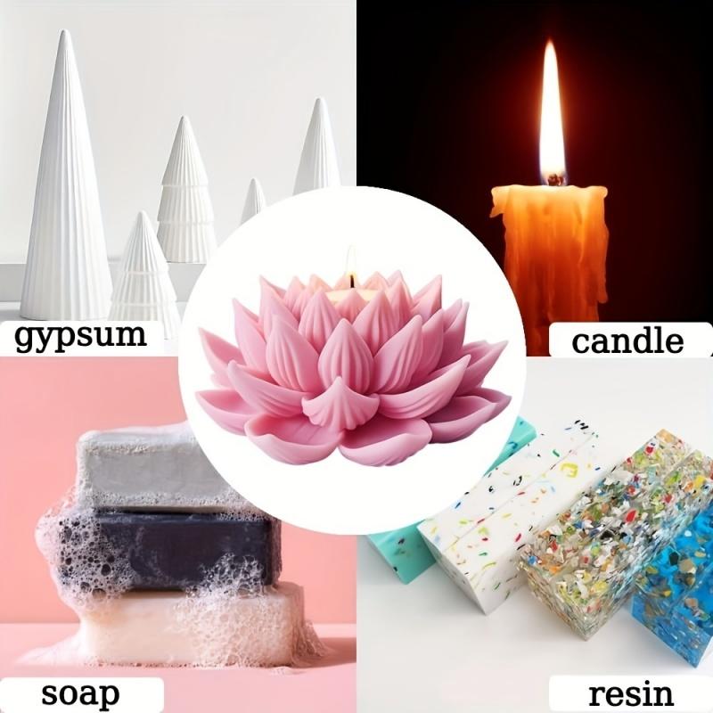 1PC Lotus Flower Candle Mold S - Candle Making Tutorial review and price