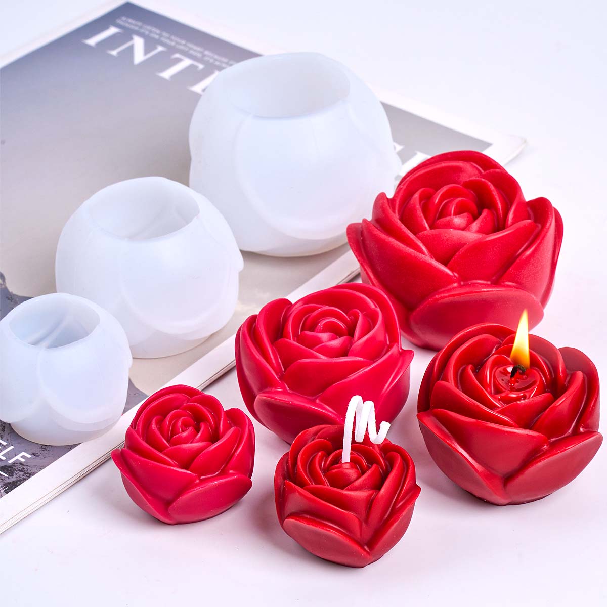 3D Flower Shape Silicone Candl - Candle Making Workshop review and price