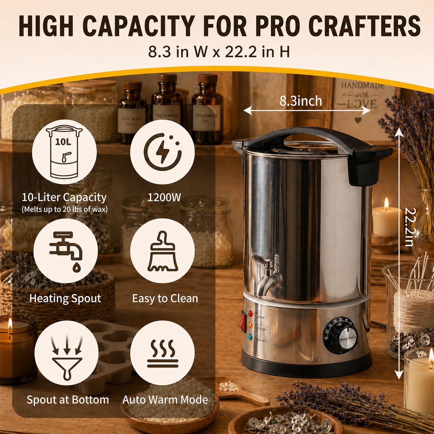 10L Wax Melter for Candle Maki - Candle Making Tempe review and price