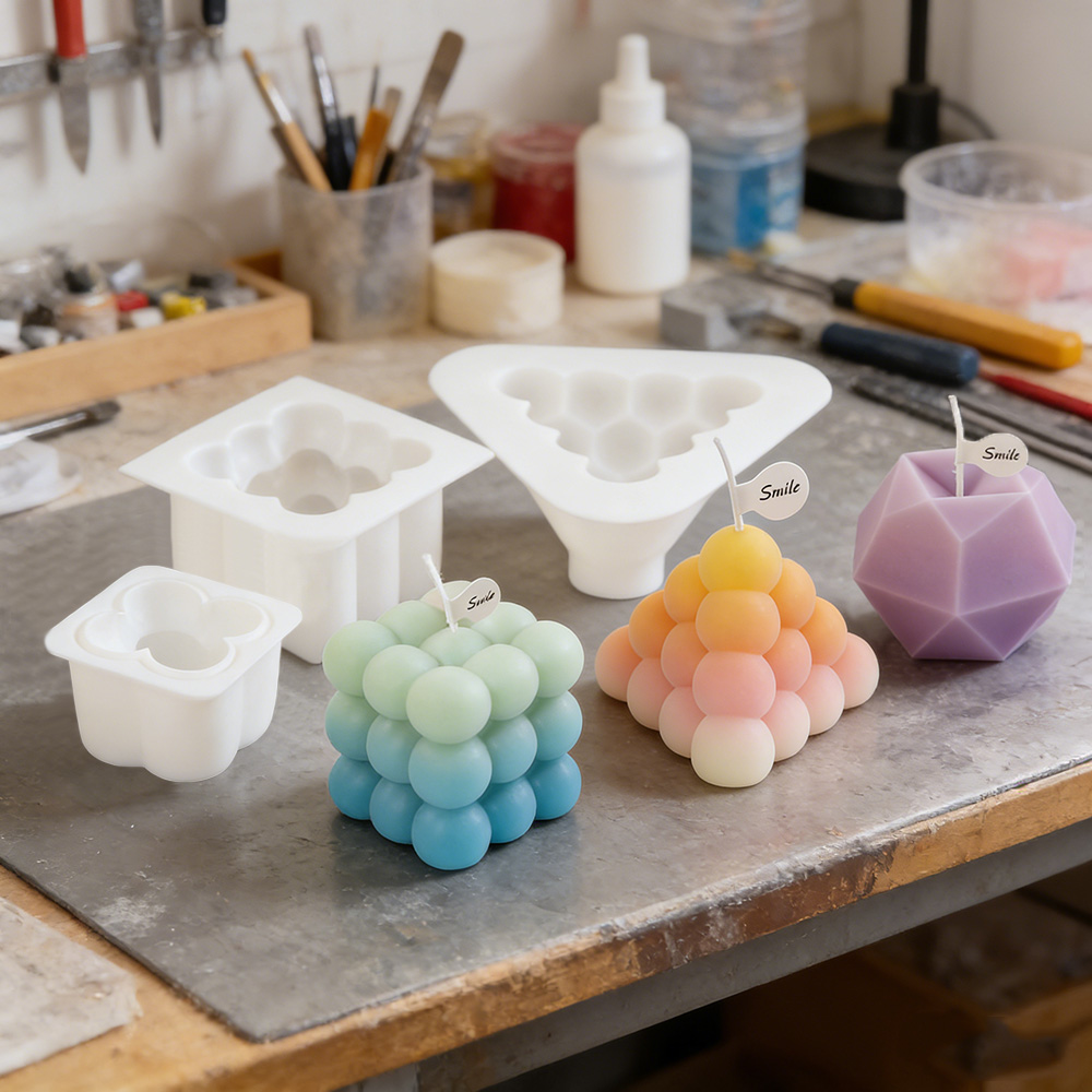 3D Bubble Cube Silicone Candle - Candle Making Workshop review and price