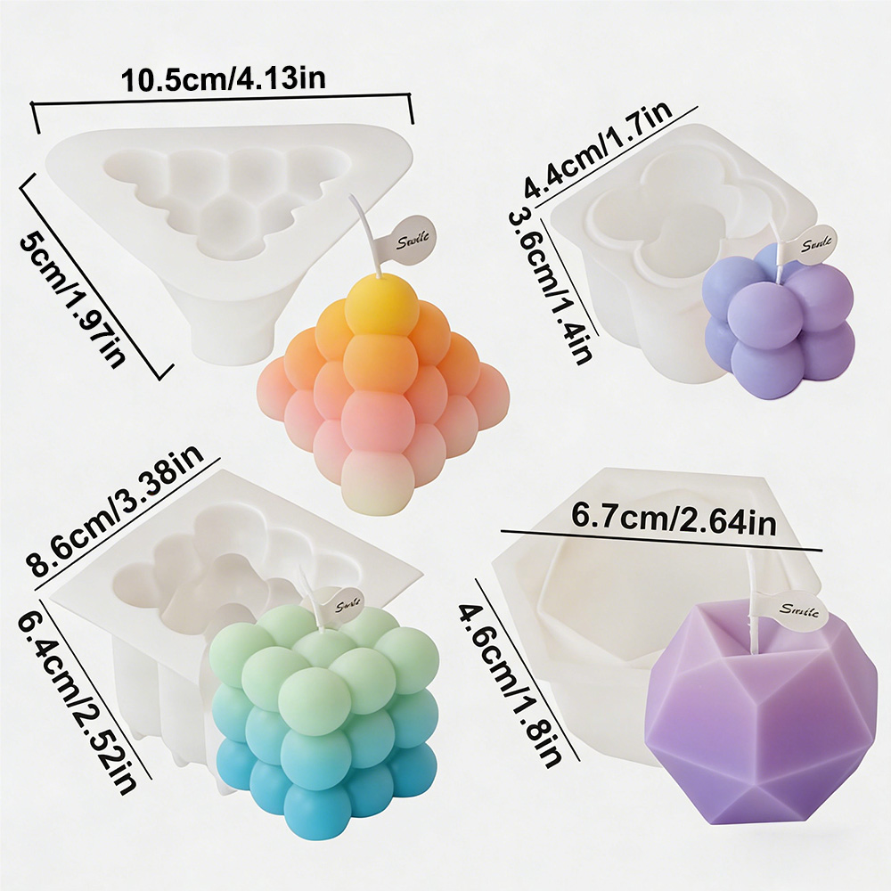 3D Bubble Cube Silicone Candle - Candle Making Workshop review and price