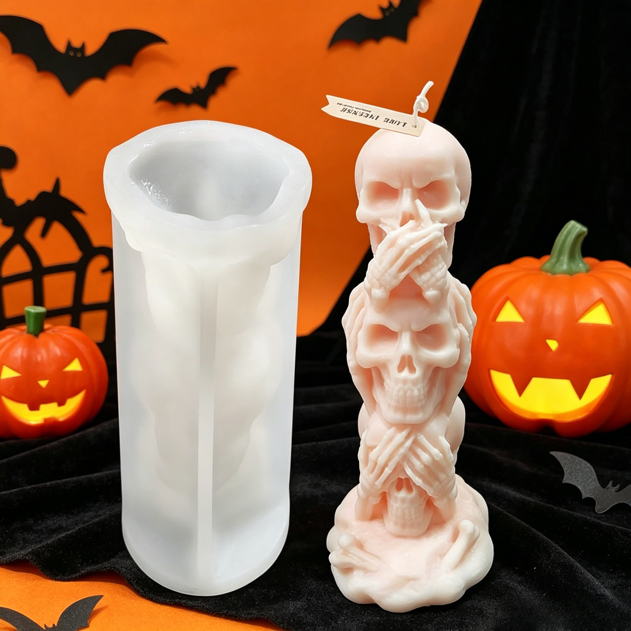 3D Rose Flower Skull Silicone  - Candle Making Event review and price